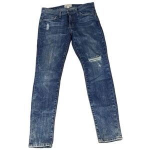 Current/Elliott ankle skinny Cheville distressed jeans size 27